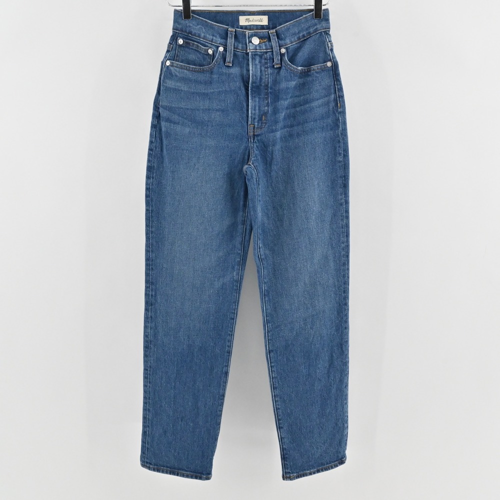 Madewell Womens The Perfect Vintage Straight Jeans Size 24 Blue Cotton Denim